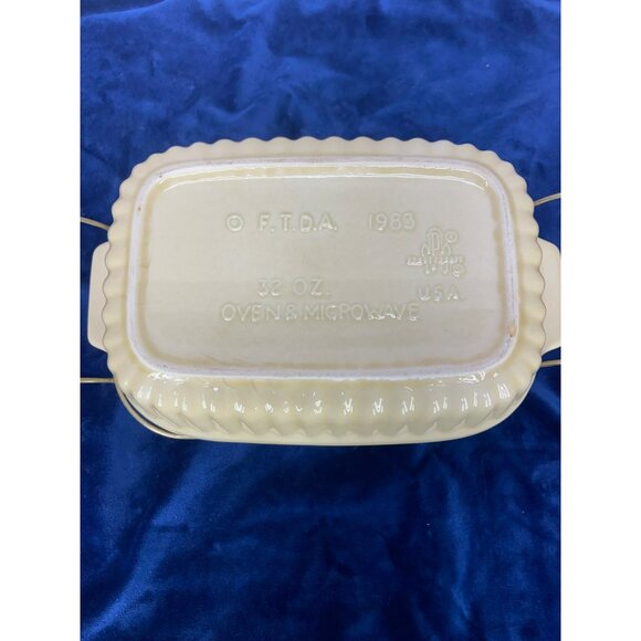 Vintage 1983 Pfaltzgraff Ceramic‎ Casserole Dish with Metal Rack - Picture 6 of 7